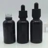 5/10/15/20/30/50/100 ml Flacons compte-gouttes en verre dépoli noir Conteneur d'huile essentielle E Flacon vide liquide