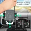 Chargeur de voiture sans fil 10W, support de téléphone par gravité pour grille d'aération, Compatible avec tous les appareils ip samsung Qi 7192788