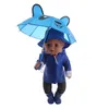 Capa de chuva Terno 6 pcSsetjacketumBrellabootshatpantsshirt Fit 18 polegadas American Doll43 cm Doll Doll Valeira Geração Y206674675