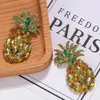 Wholesale- fashion designer exaggerated diamond beautiful colorful crystal cute lovely fruit pineapple stud earrings for women girls