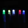 100pcs LED Perles lumineuses DC5V PL9823 F5 5 mm PL9823 F8 8 mm Round RGB LED P9823 Chipset à l'intérieur des puces LED givrées RVB Color P9823F