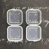 100pcs Square Mini plastikowe pojemniki do przechowywania przezroczyste puste pudełko z pokrywkami małe pudełko biżuteria ZESPLUKI Pudełko 3535CM9419387