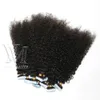 Vmae Hotsale Natural Color 100g Afro Kinky Curly Body Water Wave Deep Straight 4B 4C شريط عذراء في تمديد الشعر البشري