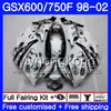 Scorpion Black Body for Suzuki Katana GSXF 600 750 GSXF750 98 99 00 01 02 292HM.13 GSX 750F 600F GSXF600 1998 1999 2000 2001 2002 Fairing