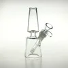 7 Inch Glass Water Bongs Dab Rig with Hookah 14mm Female Downstem Male Bowl Thick Recycler Beaker Bong for Smoking