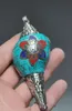 3.74 polegada / conchas de concha de cobre de prata do Tibete da China do budismo talismã pingente
