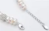 Riktigt vackert sötvatten pärlarmband kvinnor bröllop odlade vita pärlarmband 925 silver juvelerflickor födelsedag present gb773193b