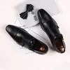 Double Monk Strap Skor Oxford Gents Skor Formella Läder Skor För Män Bröllopsklänning 2019 Mode Herren Schuhe Italienisch Erekek Ayakkabi