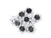 28pcs Golf Spikes Cleats Soft substituição Golf Shoes Acessórios de treinamento preto e branco