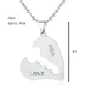 Stainless steel Heart Key Pendant Necklaces I LOVE YOU Couple Necklaces Fashion Silver Gold Plated Jewelry Valentine's Day Gifts Men Women