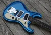 Johnny Ramone Blue Guitar Mosrite Venture 1966 Metallic Blue Electric Guitar Bigs Tremolo Bridge Cream Pickupgard P90 Pickups