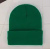 Solid unisex beanie Autumn Winter Wool blandar mjuk varm stickad kep