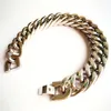 Acciaio inossidabile di alta qualità Curb in oro Catena cubana Link Braccialetti doppi spessi Trendsetter Gioielli Rapper Uomo Donna Accessori Braccialetto