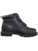 Çalışma Boots For Men Çok yönlü Kullanışlı Velcro Deri Çizme Su geçirmez Insulted Bilek Boots Siyah Yuvarlak Burun