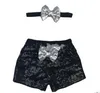 Paillettes Bébé Vêtements Glitter Shorts Bandeau Costumes Bling Pantalon De Danse Bandeau Tenues Boutique Bowknot Shorts Chapeaux Princesse CZYQ5030