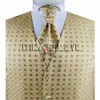 set di gilet su misura per abito formale da uomo per festa / matrimonio (gilet + cravatta ascot + fazzoletto)