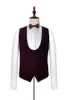 Custom-Made Shawl Lapel Groomsmen One Button Groom Tuxedos Men Garnitury Ślub / Prom / Dinner Best Man Blazer (Kurtka + Spodnie + Kamizelka + Kamizelka) A315
