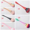 multifunction makeup brush Waist Nail Brush Duster Makeup Brushes Rainbow powder slim pretty waist cleansing brush tool KKA7756