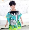 Kids Bathrobes Mermaid Printed Baby Hooded Robes Kid Beach Towel Cartoon Animal Nightgown 9 Designs Free Shipping DHW2113