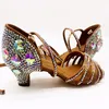 أحذية رياضية BD 311 Girls Latin Dance Shoes أسفل الأحذية اللاتينية أحذية لاتينية الحذاء الماس إضافة قاعة الاحتفالات سالسا الكعب الأسود 4.5 سم