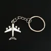 Personalized Antique Silver Women Men Airlines Model Plane Pendant Keychain Airplane Purse Car Key Chain Ring Aircraft Keychain 837