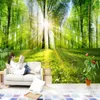 Zdjęcie tapety 3d las słońce natura krajobraz mural salon sypialnia tv sofa tło ściany pokrycia ścienne de pared 3d