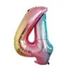 32inch Helium Air Balloon Gradient Number Aluminum Foil Film Balloons Baby Shower Celebration Balloon Birthday Party Decoration VT1680
