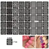 400 Pieces Nail Vinyls Stencil Kit Nail Guide Template Sticker for Nail Art DIY Airbrush Stencil Tips Decals Mixed 36 Designs