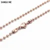 10pcs / lot or rose doré 75cm en acier inoxydable perles collier de chaîne pour chaînes de verrouillage en verre flottant femmes collier de mode fabrication