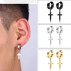 Aros de orelha de aço cirúrgico colorido com dangle transversal 18 pcs kit de ouvido elegante corpo piercing jóias para homens e mulheres