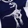 子供服セット男の子恐竜Bule Tシャツショートパンツ2個セット半袖子供衣装夏の子供服DHW3333