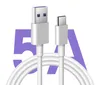 Cell Phone Cables Usb 3.1 5A Type C Cable Fast Charging Type-C cable Charger with retail package For samsung S8 Lg V20 Huawei Mate 9 10 P10
