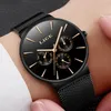 Mens Watches Lige Üst Marka Lüks Su Geçirmez Ultra İnce Tarih Saati Erkek Çelik Kayış Günlük Kuvars Saat Erkekler Spor Bileği Saati Y1192K