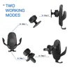 10W Wireless Car Charger Mount för Samsung S10 S9 Not 9 10 Snabb Laddning Gravity Clamping Phone Holder