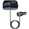 BC49BQ Bluetooth Cars Mp3 Player Wireless Car Charger USB Hands Free Calling Fm Led Display Car Kit Support 2 Phone Connection
