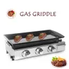 غاز Itop BBQ Grill 4 شعلات LPG Griddle Plancha من الفولاذ المقاوم للصدأ صفيحة الحديد الزهر 9650460