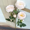 5pcs Artificial Tea Rose Peony Flower Branch For Plant Wall Wedding Landscape Archway Ceiling Home Hotal Office Bar Decorative