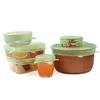 6Pcs/ Set Reusable Stretch Kitchen Vacuum Seal Bowls Universal Silicone Saran Wrap Cover Lids Food Bowl Pot Wholesale