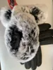 Fashion- vera pelle di coniglio Guanti in pelle e touch screen in velluto rex pelo di coniglio bocca Versione coreana della bicicletta pecore calde fredde