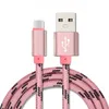 fabric braided type c cables Hi-Speed Micro V8 5pin 1m 2m 3m usb data charger cable for samsung s6 s7 edge s8 htc smart phone