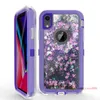 Liquid Glitter Case voor iPhone XS MAX XR X 8 7 6 Plus Quicksand Defender Cover voor Samsung Galaxy S9 + S8 Plus S7 Edge Note 9 J3 J7 2018