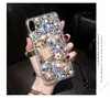 Bling Crystal Diamond Parfym Bottle Flower Case Cover för iPhone 12 Mini 11 Pro XS Max XR X 8 7 Samsung Galaxy Note 20 S21 S20 U3657093