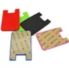 Universal phone soft silicone card slot cards pocket credit holder with 3M glue back cover portable card carrier