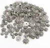 300pcs antike silberne Farbe Perlen Endkappen Blumen-Korn-Kappen für Schmuckherstellung Entdeckungen DIY Zubehör Großhandel Versorgungs