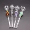 5.5 Inch Skull Glass Smoking Pipes High quality 5 Color Pyrex Handle Burner oil Pipes tube IN STOCK