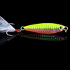 New Arrival 6Pcs/Set 3D Eye Fishing Lure Lead Lures Feather Fishing Tackle 6 Colors 60mm/15G-#6 Hook