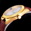 Relogio Masculino Mens Watches Luxury Dress Designer Fashion Black Dial Calendar Gold Bracet折りたく折りたたみ握りMaster Male 2021 Gift258s