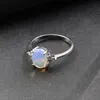 Hot-Sprzedaż Opal Pierścionek zaręczynowy dla Dziewczyny 7 mm * 9 mm Naturalny Opal Silver Ring Classic Sterling Silver Opal Fine Jewelry Romantic Prezent