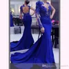 Królewskie Błękitne Mermaid Sukienki na bal