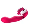 12 Speed ​​Umdrehung Bürsten Oral Sex Zunge Lecken Rod-Spielzeug G-Punkt Dildo Vibrator für Frauen vibrierende Anreger Sexspielzeuge